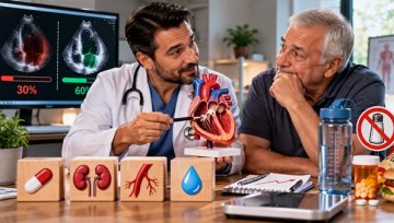 Chronic Heart Failure: Ejection Fraction, the Four Pillars of Treatment and Daily Fluid Control