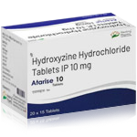 Generic Atarise 10 mg Hydroxyzine Hydrochloride