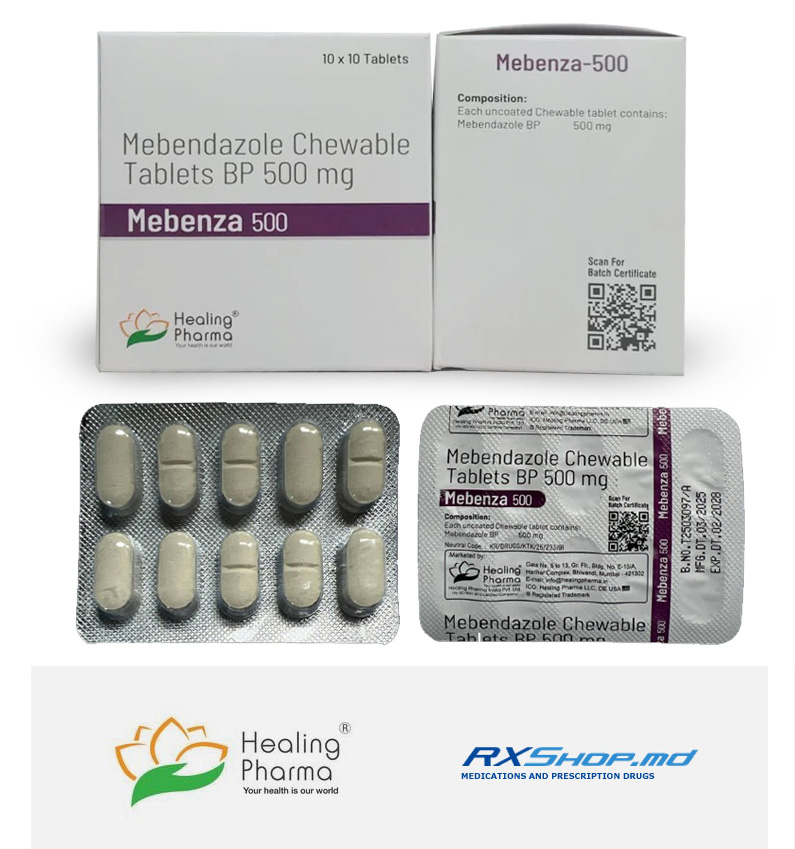 Order Generic Mebenza Chewable (Mebendazole) 500 mg Online