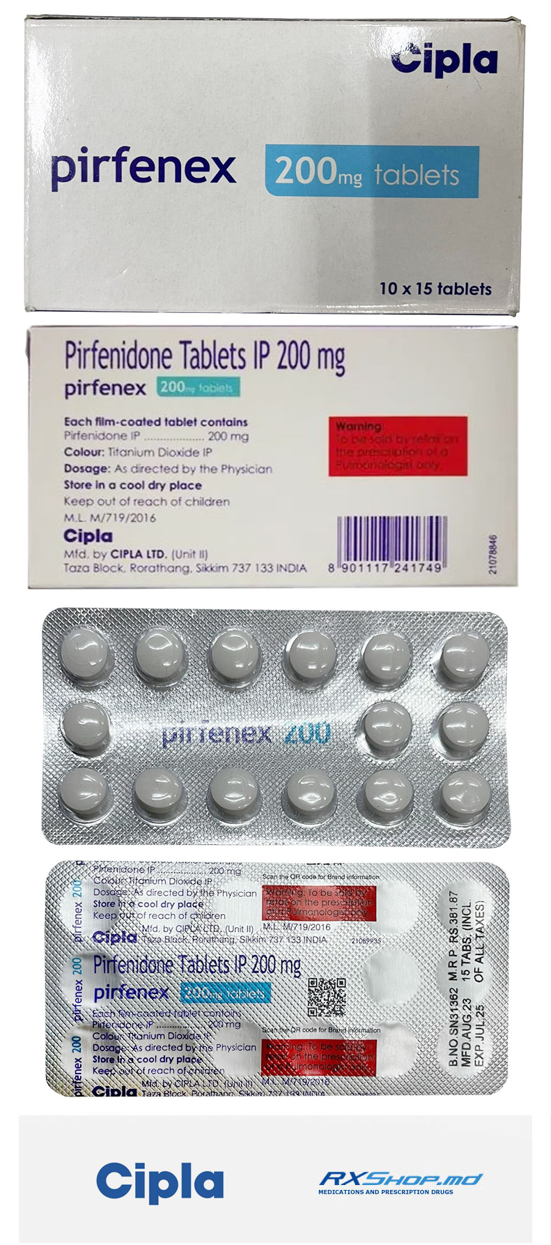 Order Generic Pirfenex (Pirfenidone) 200 mg Online