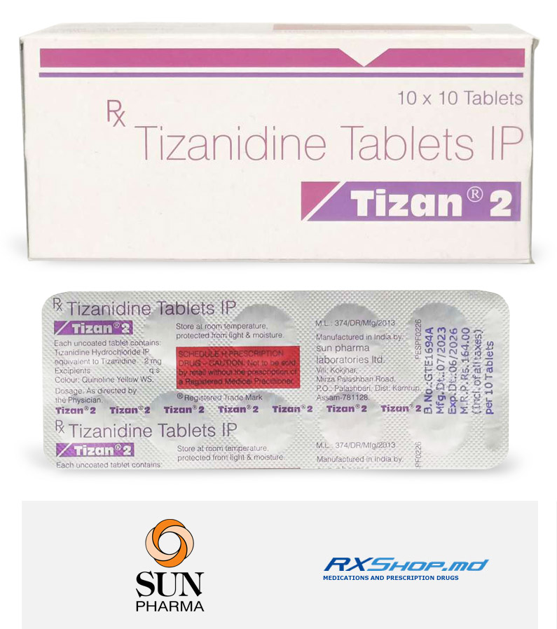 Order Generic Tizan (Tizanidine) 2 mg Online