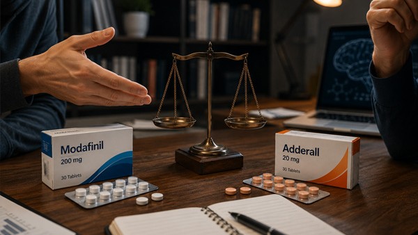 Modafinil and Adderall: Stack, Conflict, or Substitute?