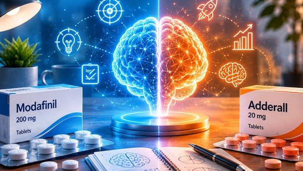 Modafinil and Adderall: Stack, Conflict, or Substitute?
